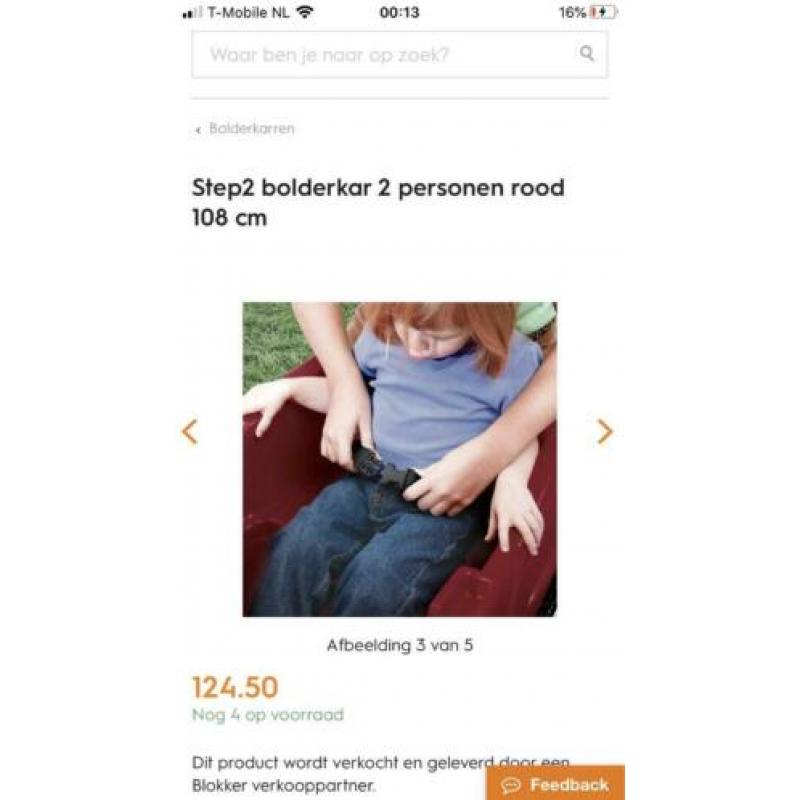 Step2 bolderkar voor 2 kinderen nieuw in doos