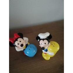 Mickey en Minnie Mouse peper en zout setje