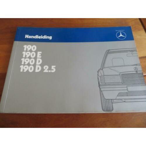 Instructieboek Mercedes 190-190E / 190D-190D 2.5 1985-1986