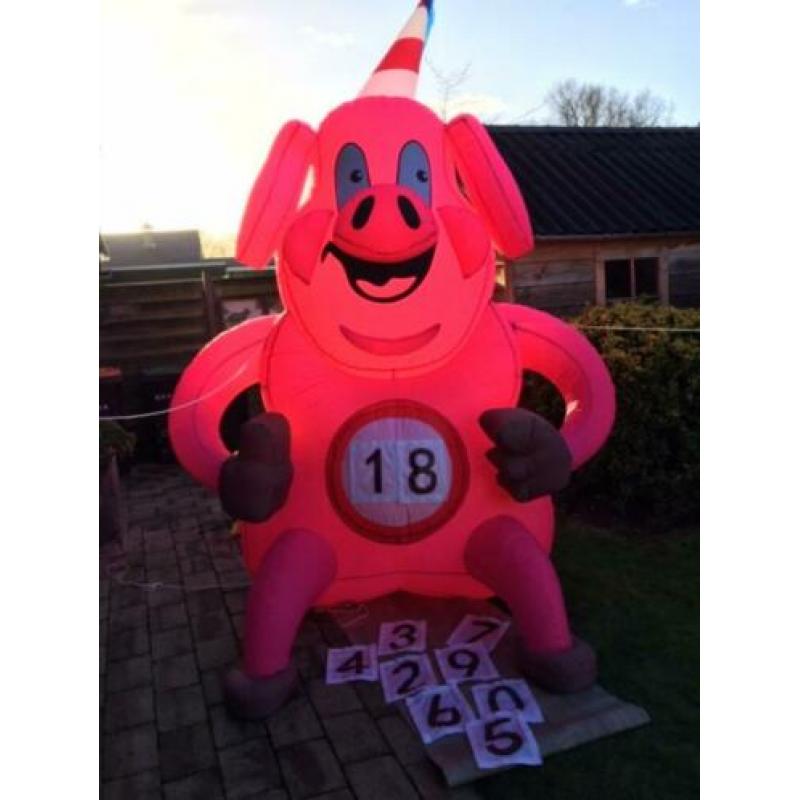 te huur feestvarken 3,5 m hoog met ieder gewenste leeftijd