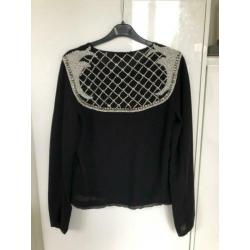 vestje met kraaltjes/studds maat M van Shoeby