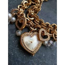 Guess dameshorloge met bedeltjes