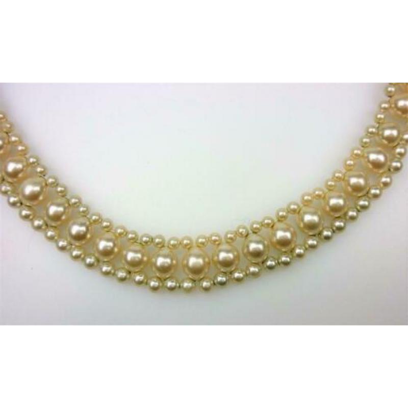 Opruiming Vintage parel collier / Z5677a