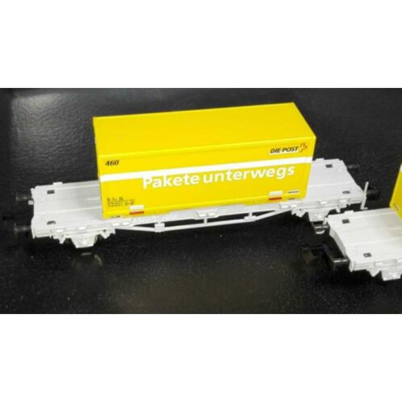 Fleischmann containerwagens SBB Die Post in OVP
