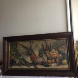 Brocante Schilderij in mooie oude lijst