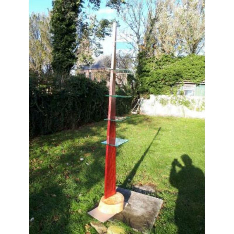 Vitrine kast/staander met glasplaten