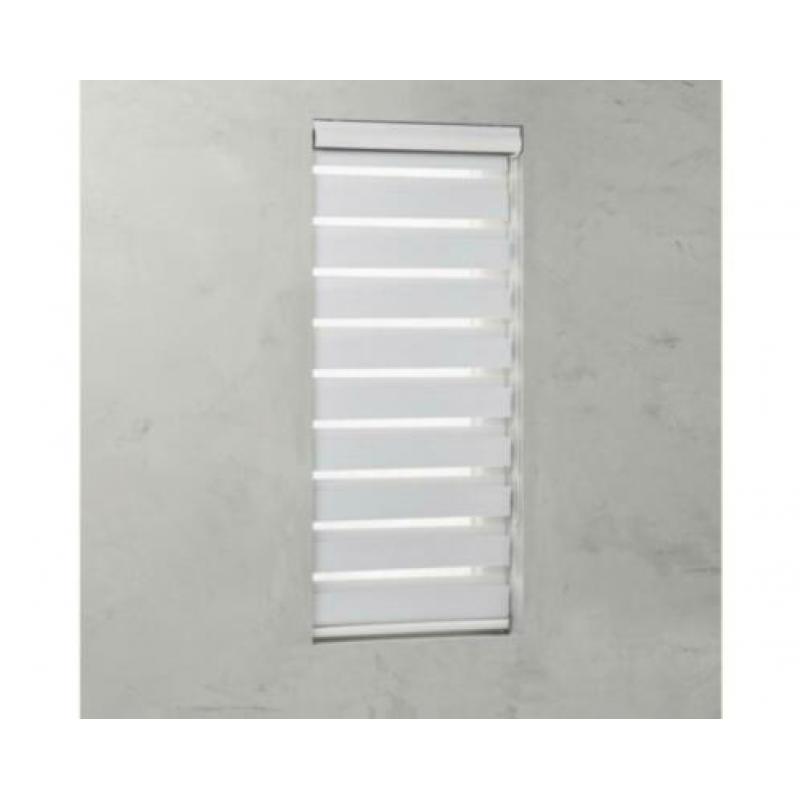 Duo Rolgordijn Cassette 80x130cm Wit Licht doorlatend.