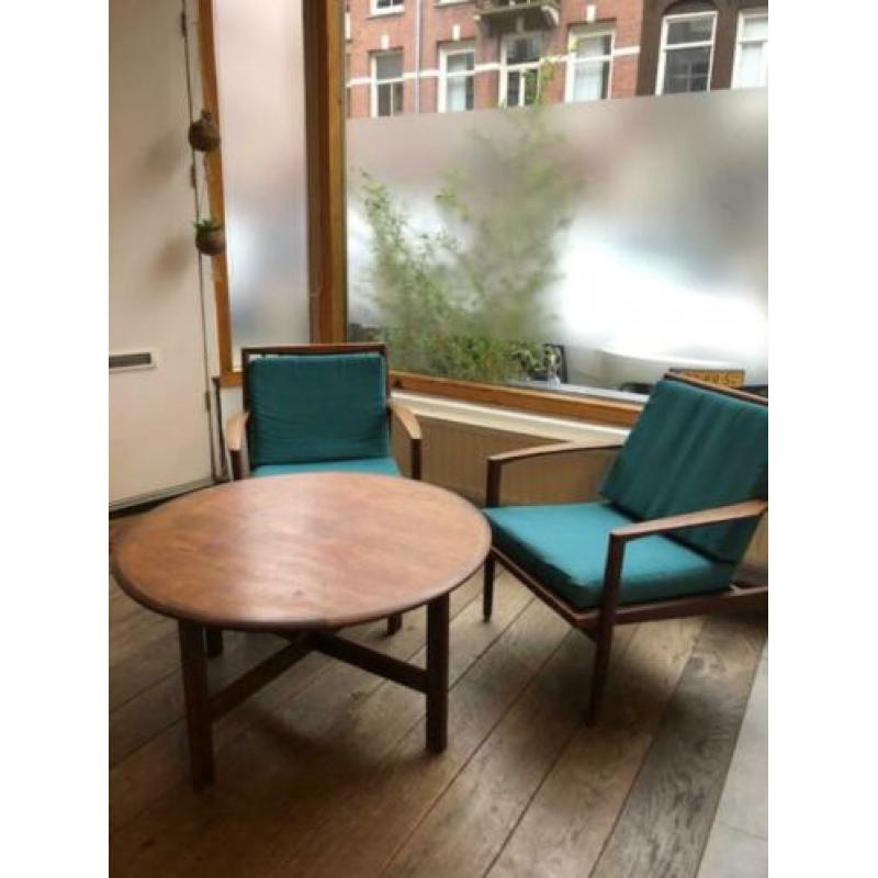 Set vintage fauteuils + tafel / Deens