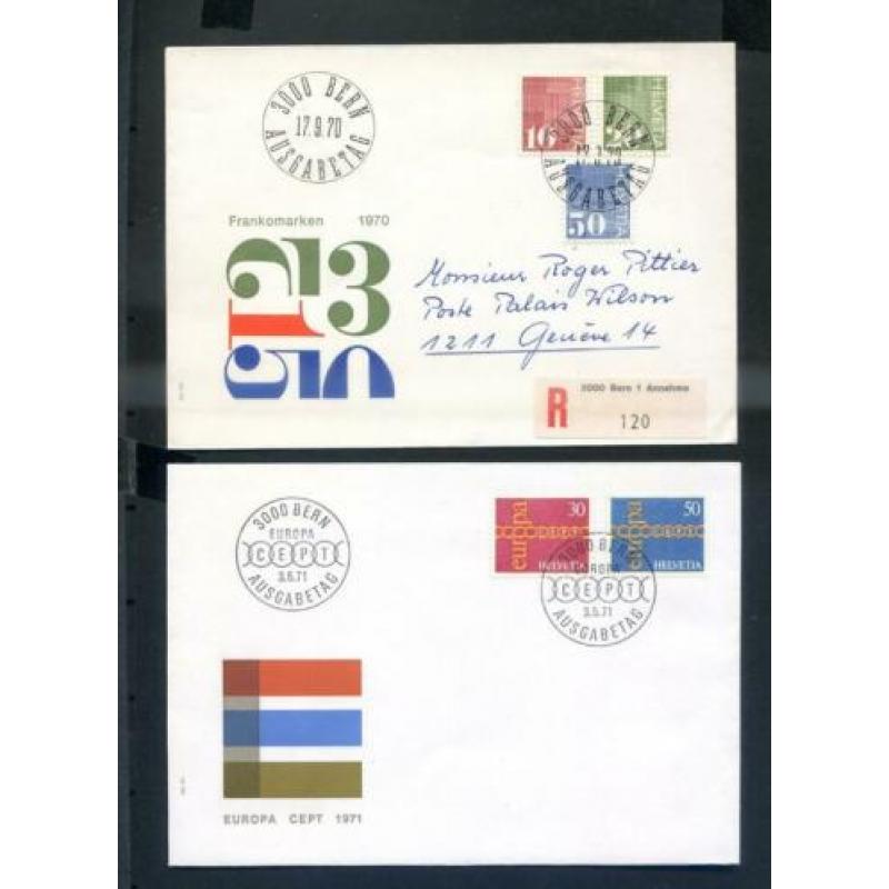 Zwitserland - 5 x speciale envelop-1982-Ompi/1970-vogelserie