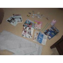 knopen wol lap stof breiboeken/wol /breinaalden /spelden