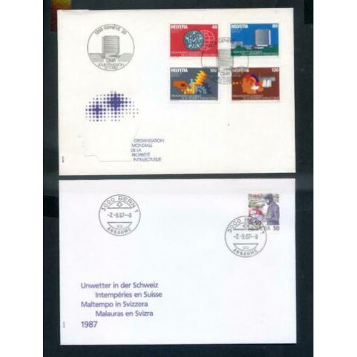 Zwitserland - 5 x speciale envelop-1982-Ompi/1970-vogelserie