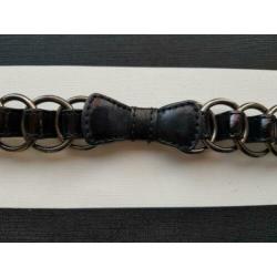 Tailleriem Giovane. 90 cm. Zwart met strik.