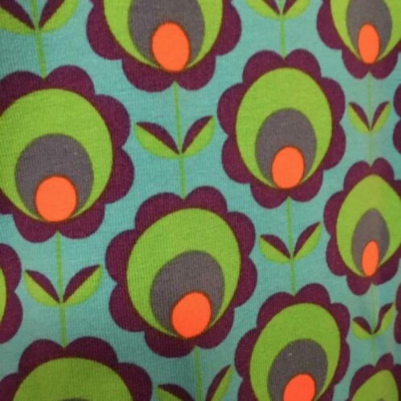 Nieuwe Halsoverkop jurk maat S Retro Bloem