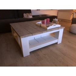 Steigerhouten salontafel light grey wash