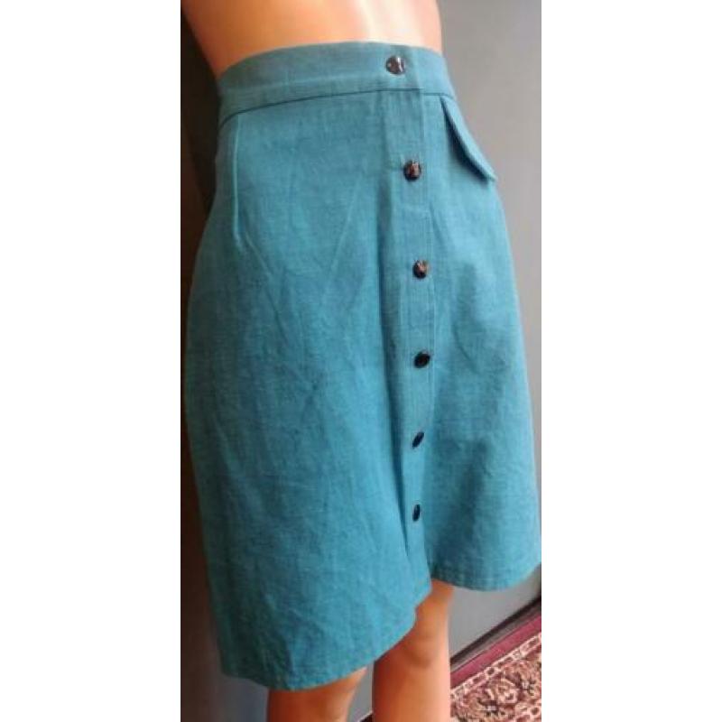 Vintage doorknoop rok ( 70s/80s) met sierzakje ( MT M)