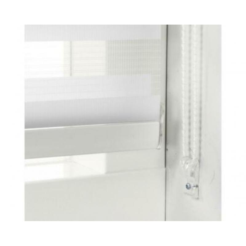 Duo Rolgordijn Cassette 80x130cm Wit Licht doorlatend.