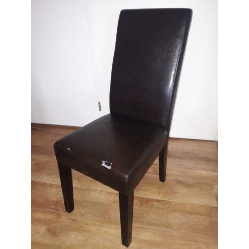 Leren eetkamerstoelen 3 stuks of per stuk