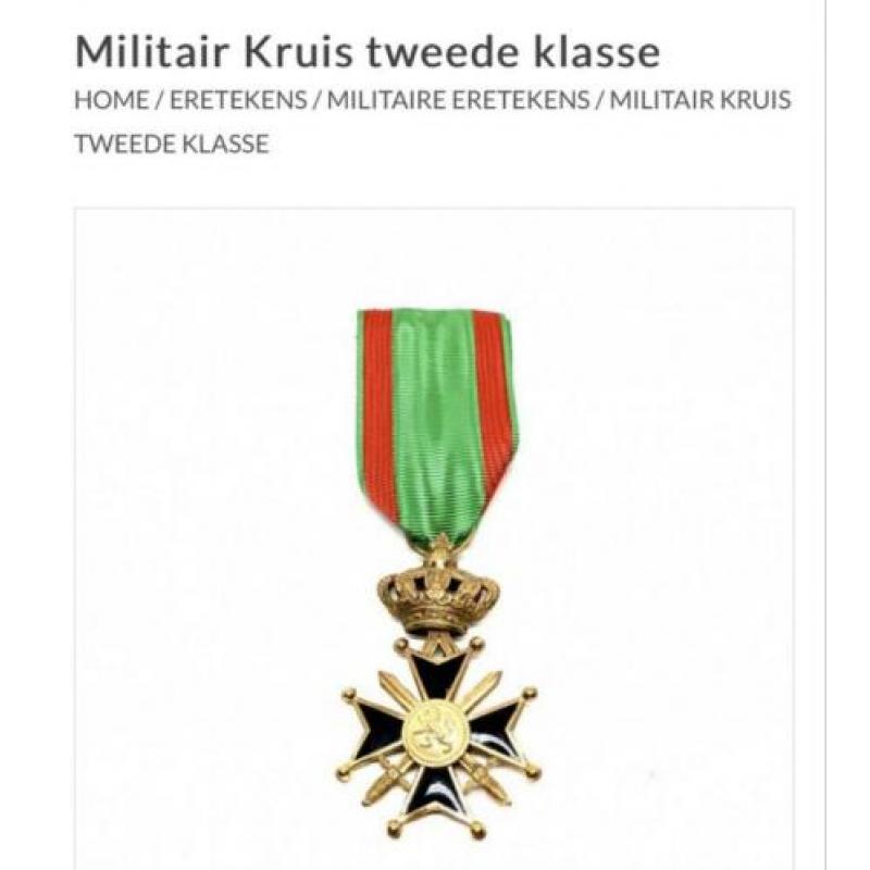 Medaille militair kruis tweede klasse onderscheiding leger