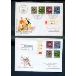 Zwitserland - 5 x speciale envelop-1982-Ompi/1970-vogelserie