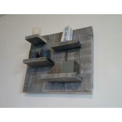 Steigerhouten Wandbord greywash.