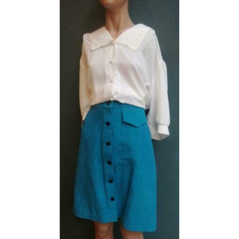 Vintage doorknoop rok ( 70s/80s) met sierzakje ( MT M)