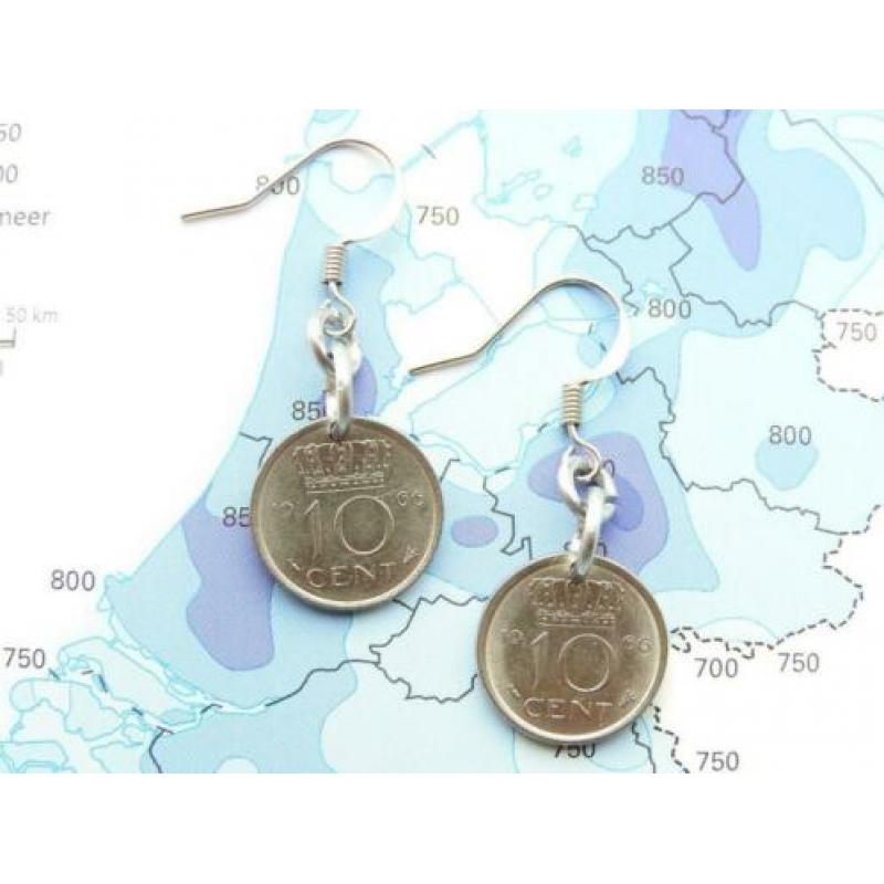 Oorbellen dubbeltje 1989 - 1990 - 1991 - 1992 - 1993 - 1994