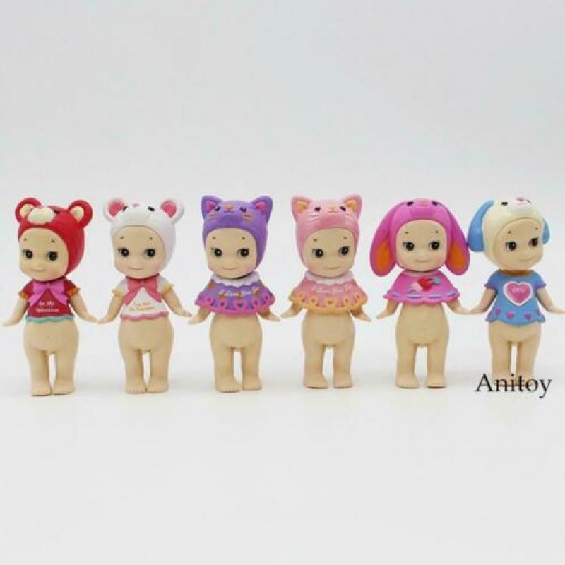SET 6 Sonny Angel poppetjes figuren figuur valentijn dieren