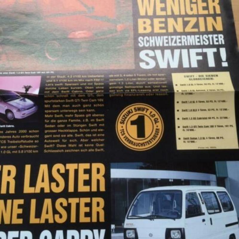 Autofolder/Brochure Suzuki Die Zukunft Fahrt Ein 1995 8 pagi