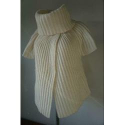 LOLA EN LIZA Geweldige Aparte Witte/Crème Poncho L 42