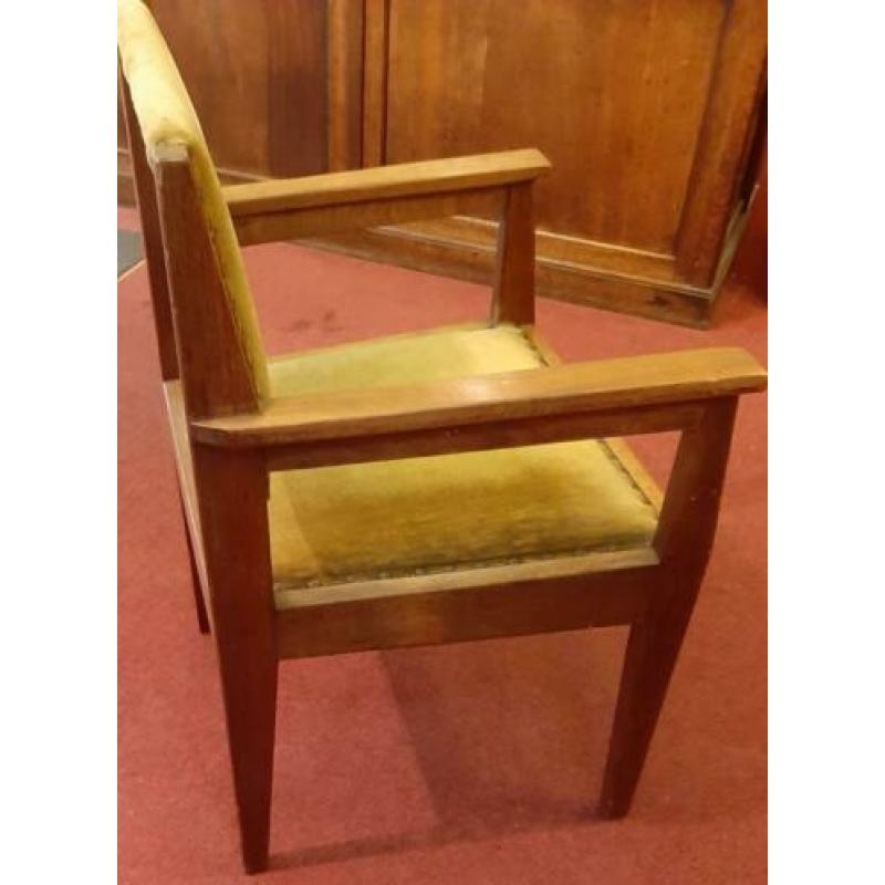 Art Deco eikenhouten armleunstoel J. A. Huizinga