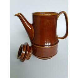 Vintage 70 theepot keramiek in bruin