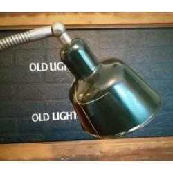 Vintage industriele jaren 30 gooseneck klemlamp