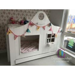 Bedhuisje Boomhut bed steigerhout amsterdam GRATIS MONTAGE