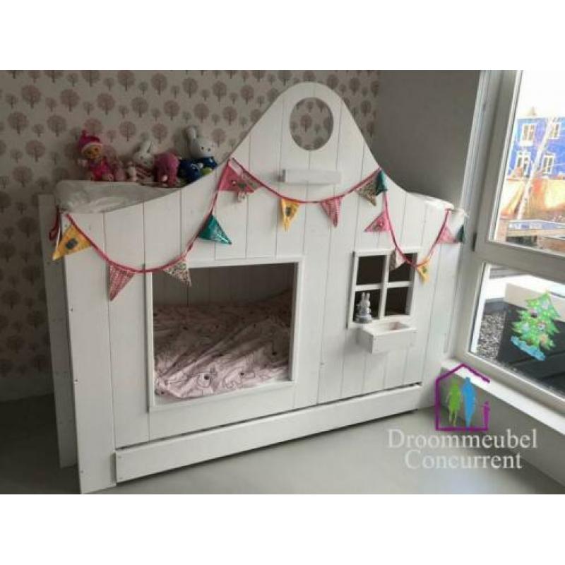 Bedhuisje Boomhut bed steigerhout amsterdam GRATIS MONTAGE