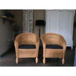 Stoel Rotan/Riet groot 2 stuks