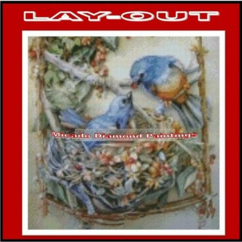 ¦ Diamond Painting Vogels-Nest 40*40 Full-Volledig