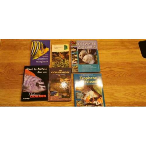 6x boeken over aquarium / vissen