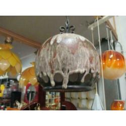 Keramiek design jaren 60 70 retro vintage hanglamp 28 cm