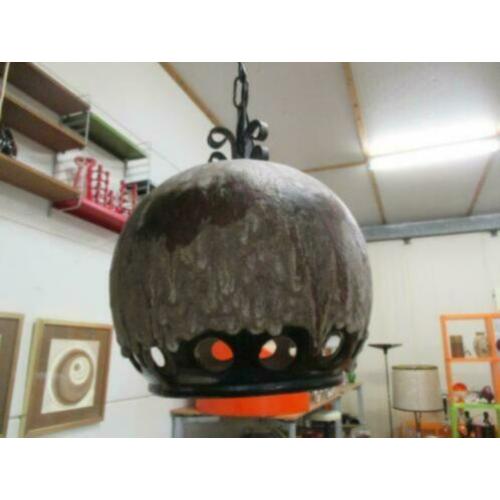 Keramiek design jaren 60 70 retro vintage hanglamp 28 cm