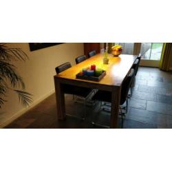 Eettafel teak hout 2x1 meter