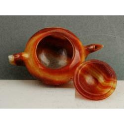 Agaat Thee Pot Kandelaar Beeld Beker China Theepot Karneool