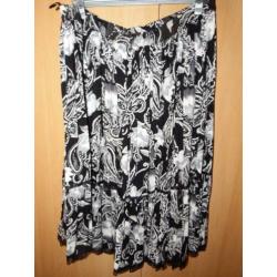 Rok zwart-wit design mt.52-54 (XXL) Pizzo
