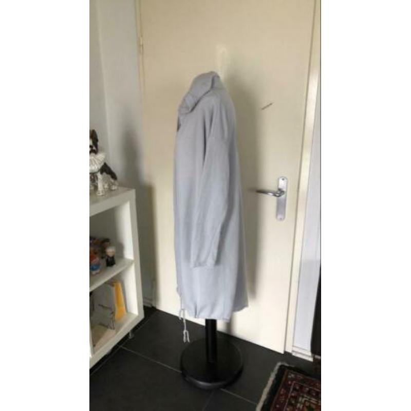 Cotton vest grijsblauw happy op achterkant maat L/XL