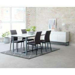 Witte hoogglans tafel zgan