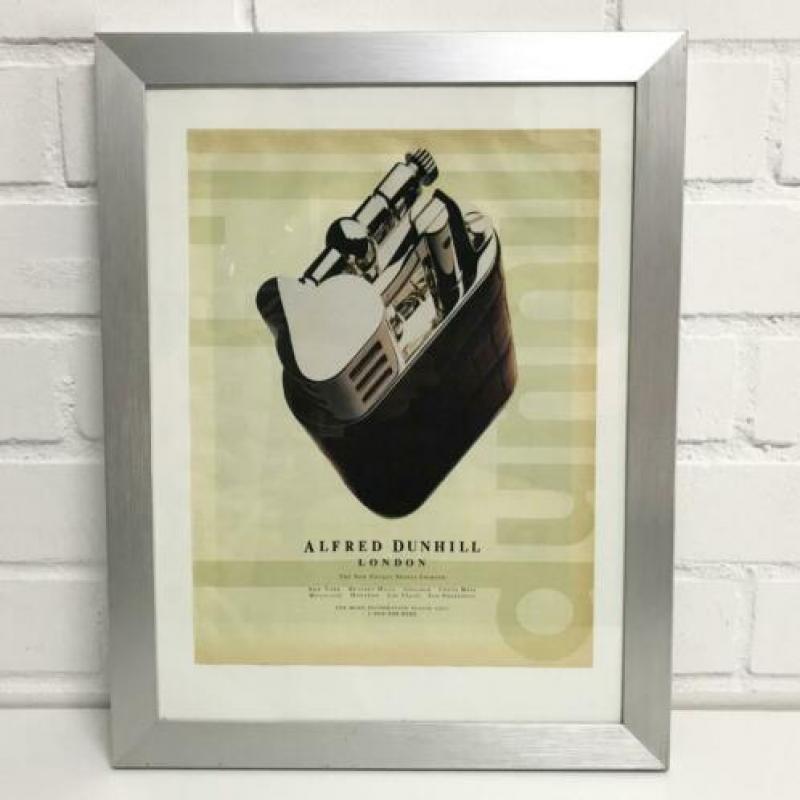 Ingelijste Dunhill aansteker advertentie