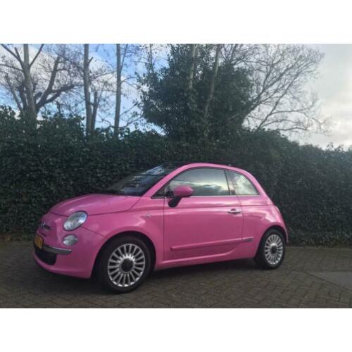Exclusief PINK Fiat 500 1.2 Rosa Dualogic, Elec Open dak