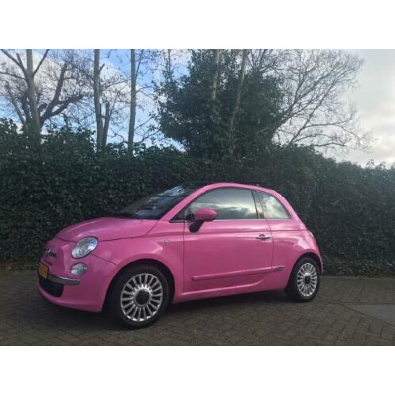 Exclusief PINK Fiat 500 1.2 Rosa Dualogic, Elec Open dak
