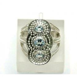 Blau Topas Silberring Blau Topas 925er Silber ANTIK STYLE