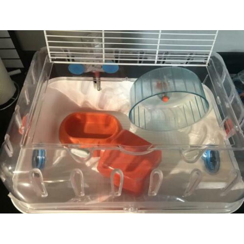 Hamsterkooi met heel veel toebehoren
