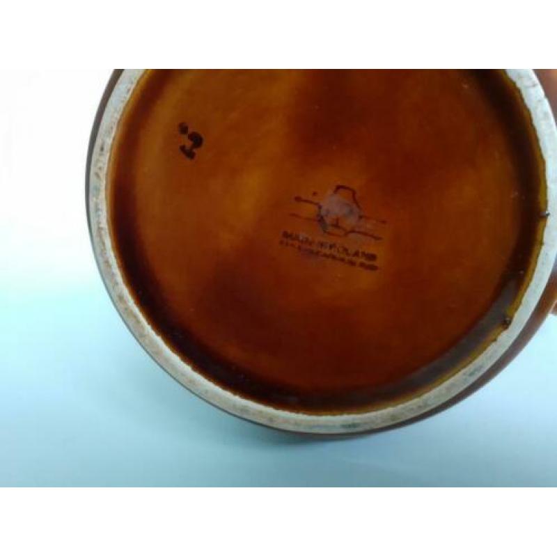 Vintage 70 theepot keramiek in bruin